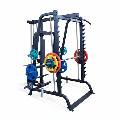 Smith Machine Gym System Engineered for Multi-Station Training, 7° Angled Rails, 210lb Weight Stack, 1000lb Capacity