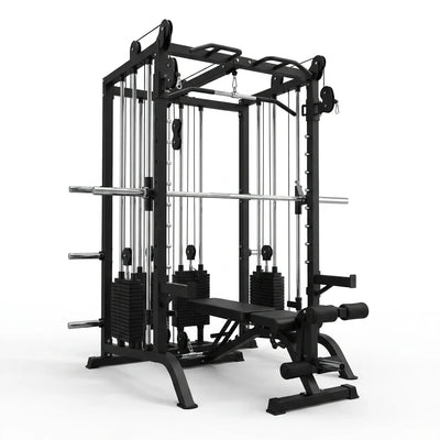 Smith Machine Built to Support Complete Strength Training, Triple Cable Systems, 1000+ Exercises, 2500lb Rating
