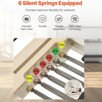 Pilates Reformer Built for Home Studio Use, Foldable Design, 5 Spring Resistance, 400 lb Capacity, Solid Wood