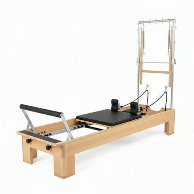 Pilates Reformer Designed for Home Workouts, Foldable Wooden Construction, 70+ Guided Programs, Complete Accessories