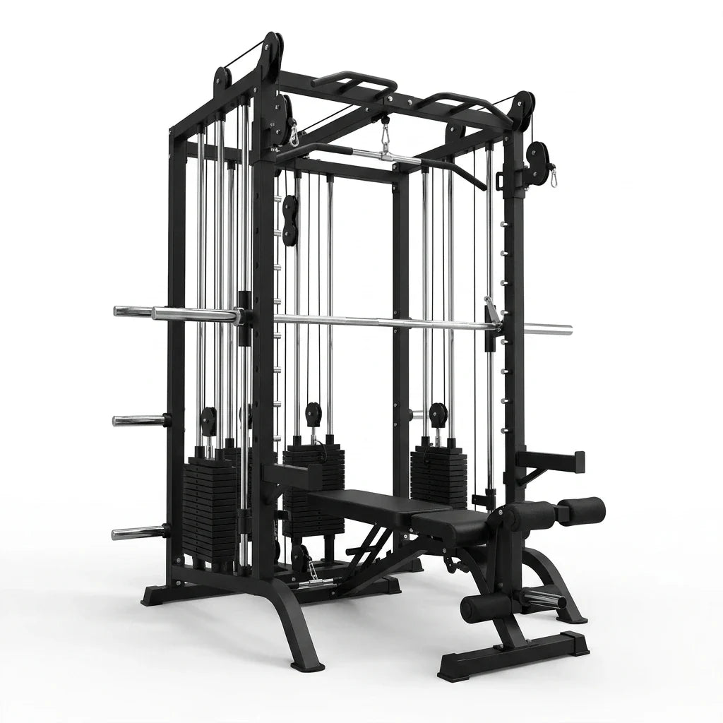 Smith Machine Built to Support Complete Strength Training, Triple Cable Systems, 1000+ Exercises, 2500lb Rating — Studio Shot