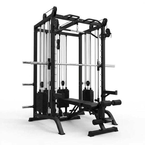 Smith Machine Built to Support Complete Strength Training, Triple Cable Systems, 1000+ Exercises, 2500lb Rating — Studio Shot